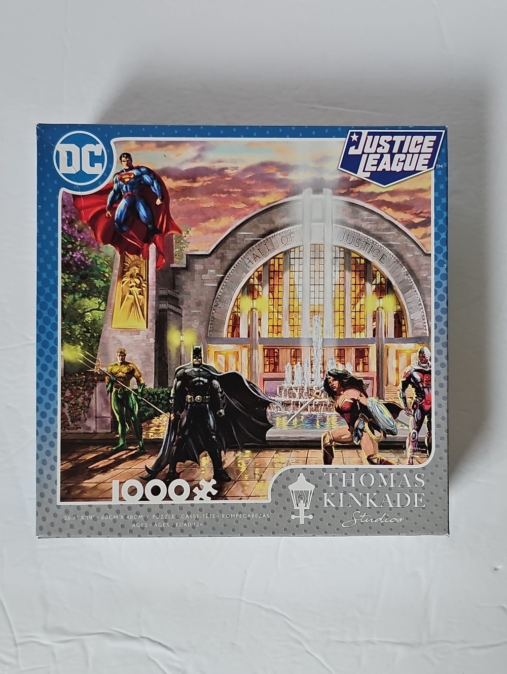 DC Justice League Puzzle with Blue, Red and Gold Artwork 1000 Piece NWT